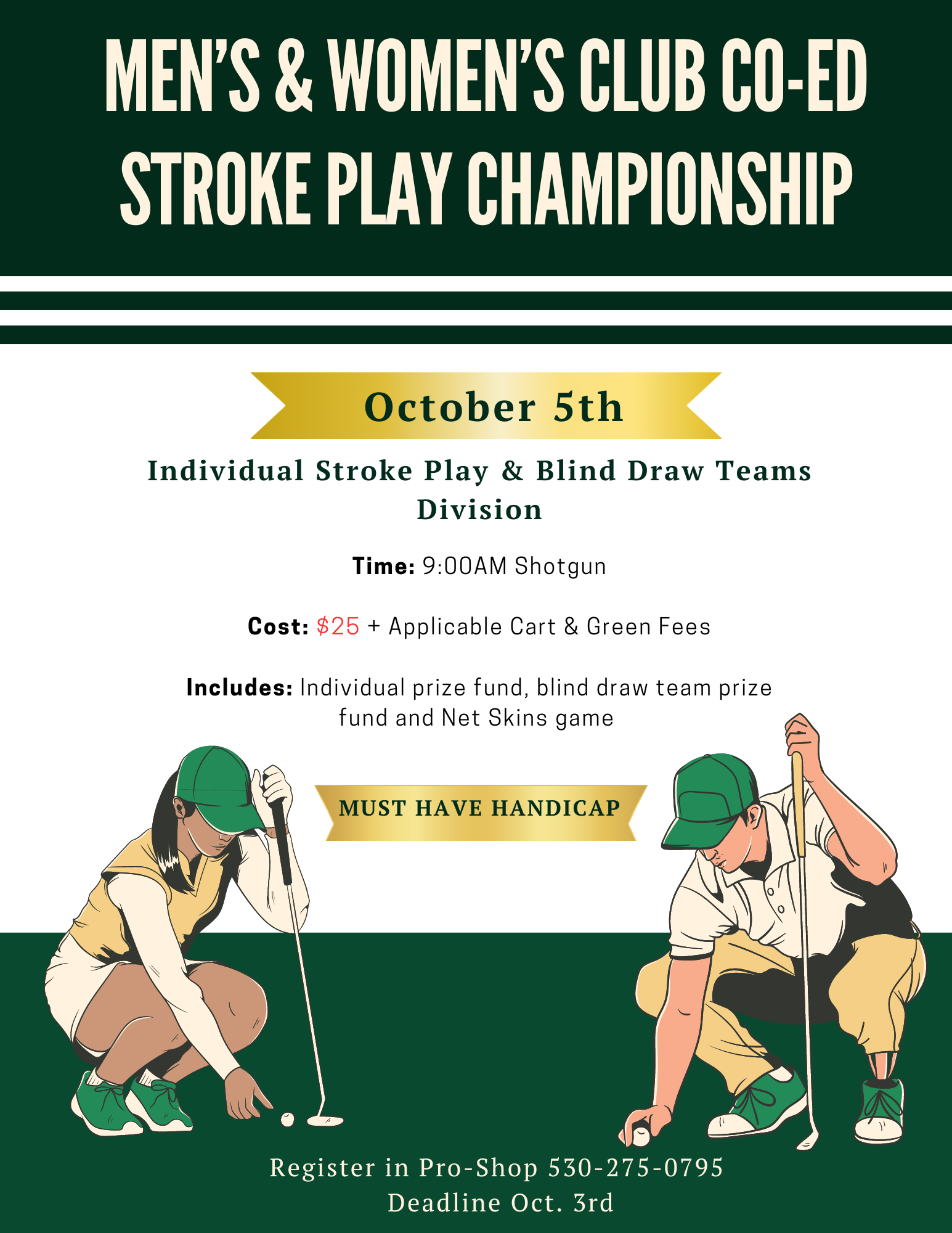 mens womens club co ed stroke play championship